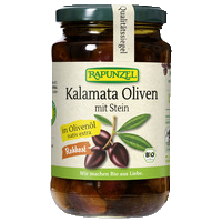 Oliven Kalamata violett, mit Stein in Olivenöl