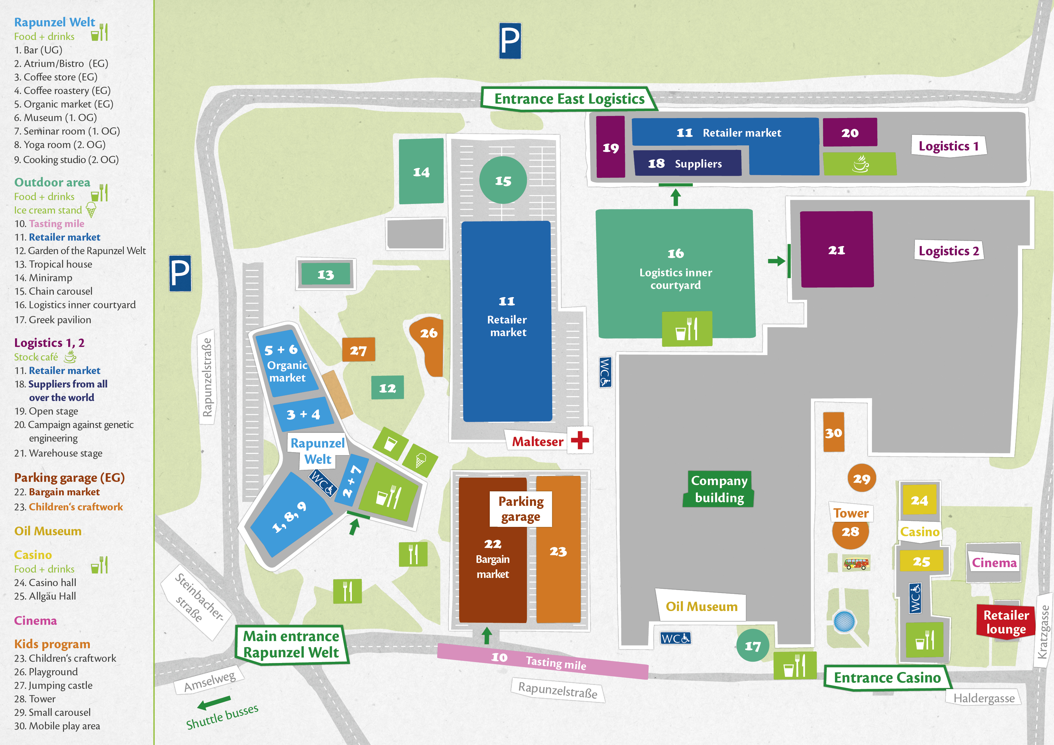 Site plan Rapunzel Eine Welt Festival