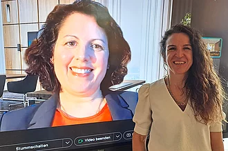 Die neue Ökologia Seraphine Wilhelm (rechts im Bild) und ihre Amtsvorgängerin Manuela Ripa