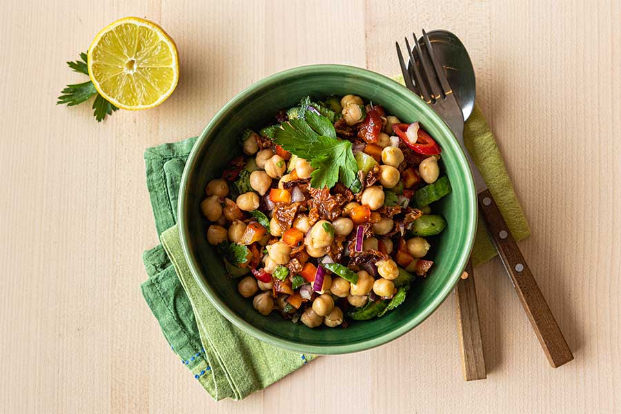 26.02.2025: Kichererbsensalat mit getrockneten Tomaten