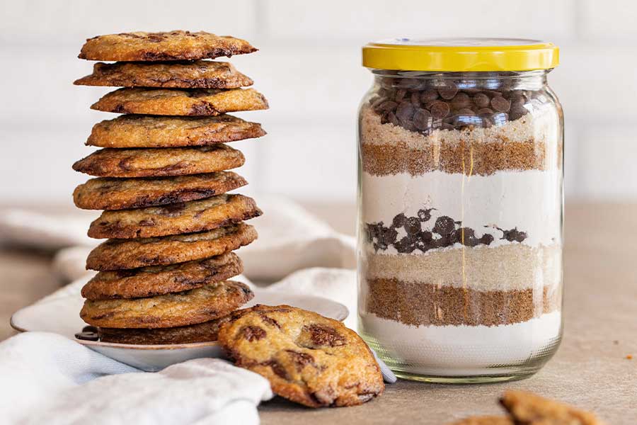 Glas im Justina Chip Wilhelm: - Cookies Bio-Rezept Chocolate Geschenkidee von Naturkost Rapunzel -