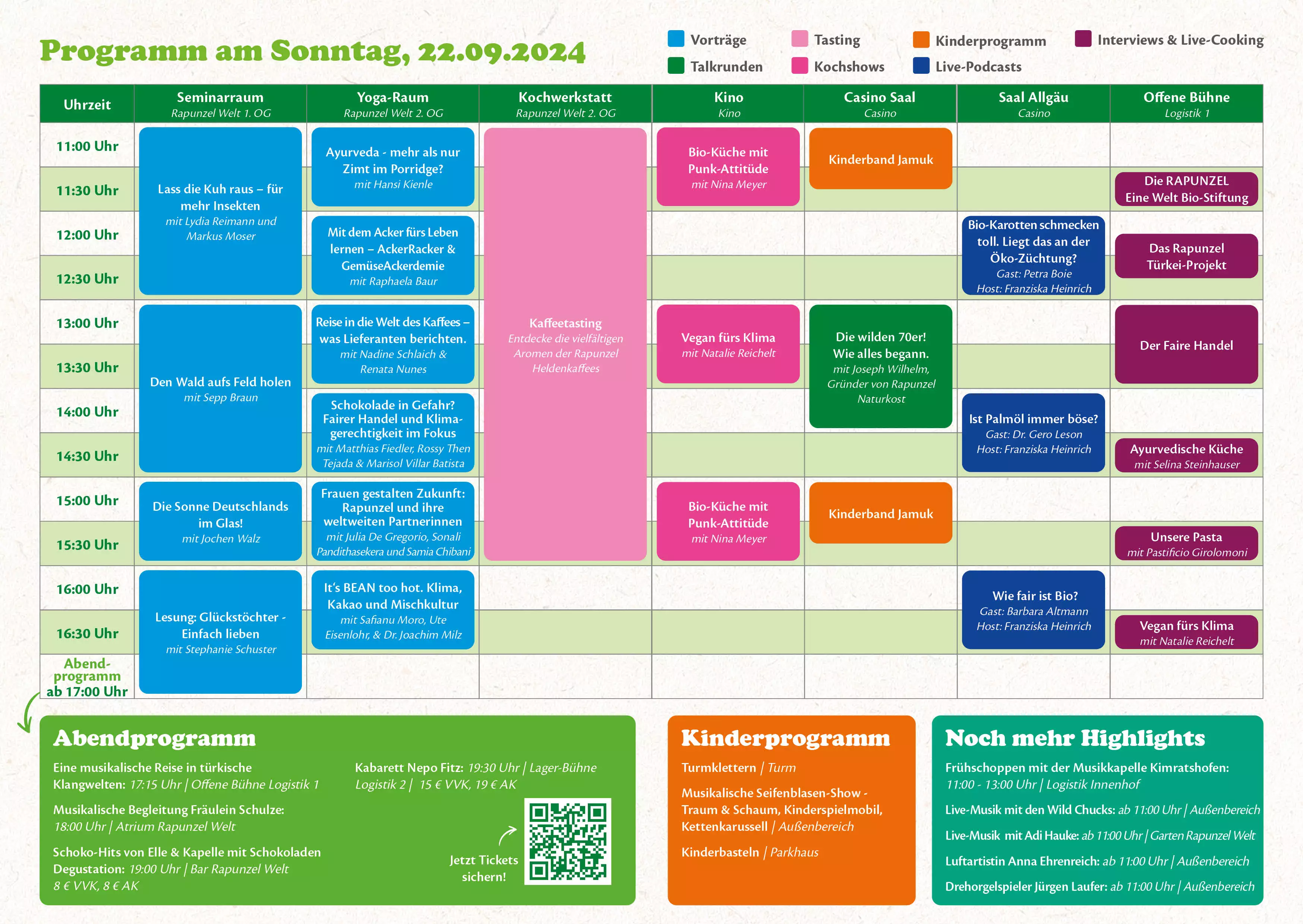 Timetable Sonntag Rapunzel Eine Welt Festival 