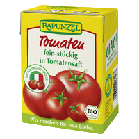 Chopped tomatoes in tomato juice in Tetra Pak